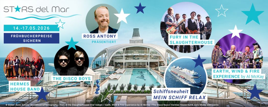 Mein Schiff Relax (Stars del Mar) Kreuzfahrt - 3 Nächte - Stars del Mar 2026 ab 14.05.26