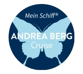 Das Logo des Andrea Berg Cruises mit einem Schmetterling und dem Schriftzug 