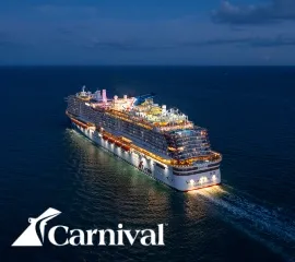 Carnival Schiff auf hoher See.