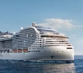 Die MSC World Atlantic auf hoher See.