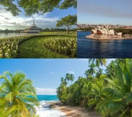3-teilgies Bild: Bangkok, Limon und Sydney