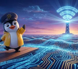 Das Maskottchen von Ahoi-Schiff.de im digitalen Raum - Symbolbild für die Google Suchoptionen.