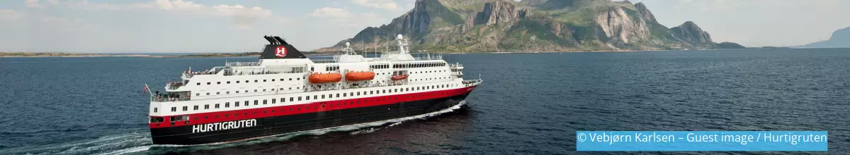 Kreuzfahrtschiff am dem Meer vor einer Insel