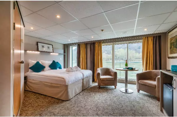 Inneneinrichtung einer Kabine der Kategorie G an Bord der MS Prinzessin Isabella.