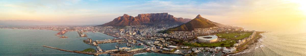 Panoramaausblick auf Afrika.