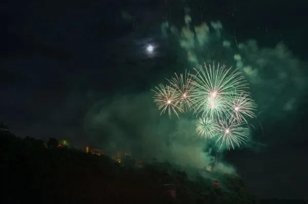 Erleben Sie das spektakuläre Feuerwerk von Rhein in Flammen auf einer Flusskreuzfahrt von Phoenix Reisen.