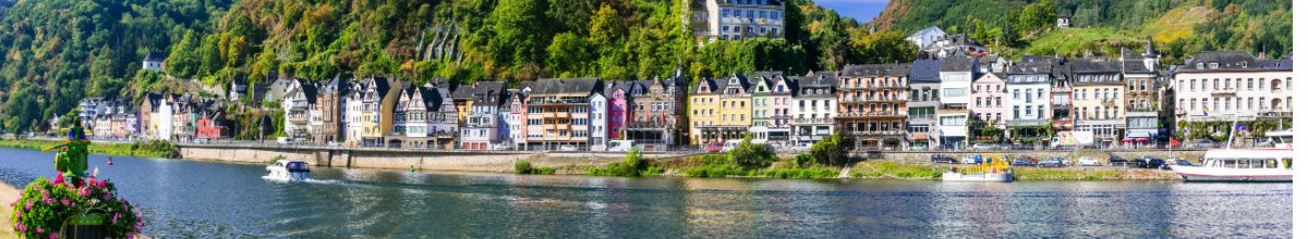 Mittelalterliche Stadt Cochem am Ufer der Mosel.