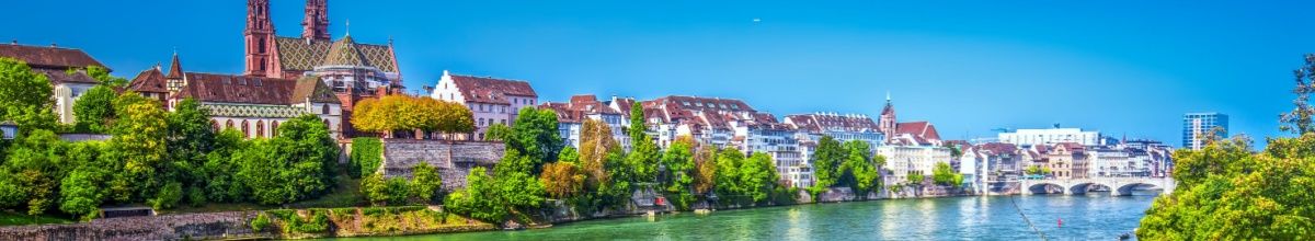 Basel am Fluss Skyline