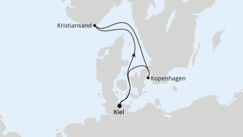 Kurzreise nach Kristiansand & Kopenhagen ab Kiel Kiel - Kristiansand - Kopenhagen - Kiel
