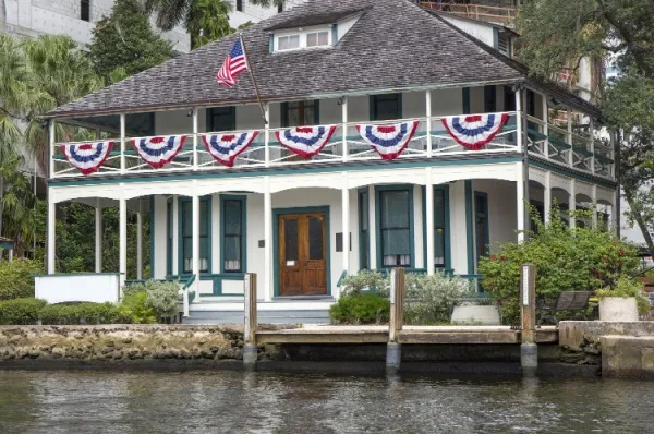 Stranahan Haus Fort Lauderdale Museum und historisches Haus am Fluss in Fort Lauderdale.