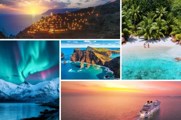 Das Mittelmeer mit Italien, die Karibik, Kanaren, Nordeuropa und Inseln wie die Seychellen sind die perfekten Reiseziele für Winterkreuzfahrten.