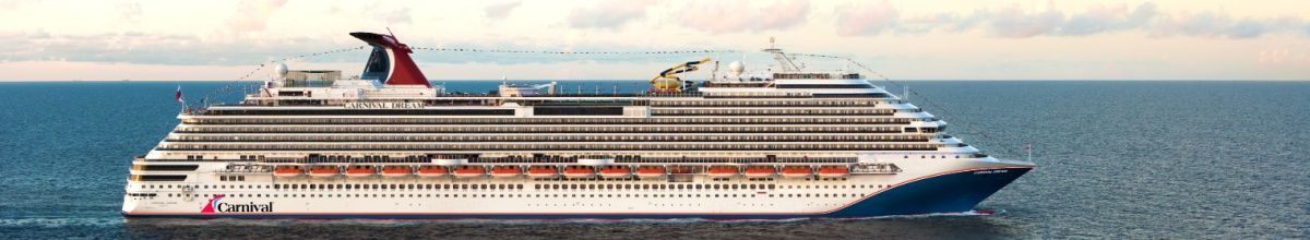 Die Carnival Dream fährt auf dem Meer.