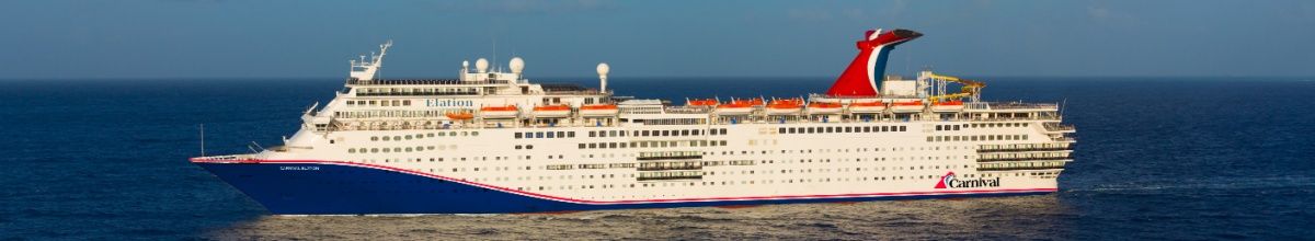 Die Carnival Elation aus der Seitenansicht fotografiert.