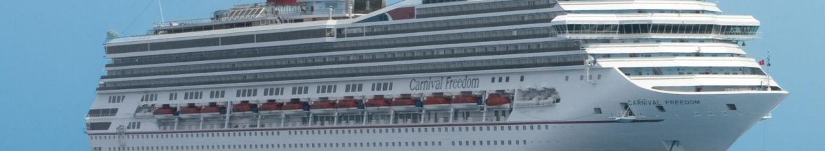 Die Carnival Freedom auf dem Meer.