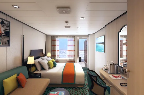 Havana Kabine Havana Kabine mit Schiebefront an Bord der Carnival Vista.