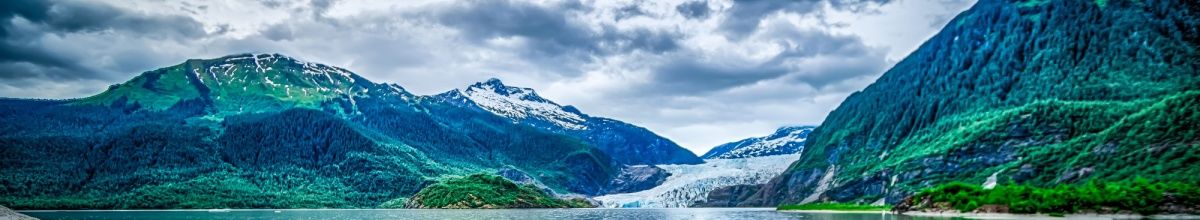 Panoramablick auf den Mendenhall Glacier Park.