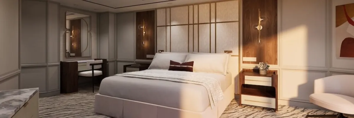 Die Skyview Suite auf der Seven Seas Prestige. Nicht ohne Grund ist Sie unser Platz 4 der luxuriösesten Kreuzfahrtschiffe der Welt.