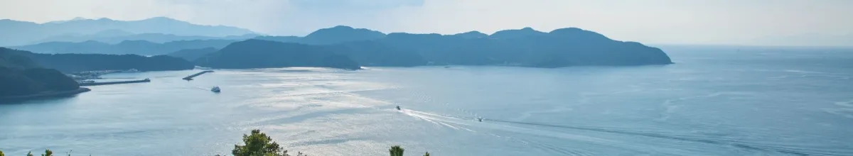Panoramablick auf die Küste von Tokushima