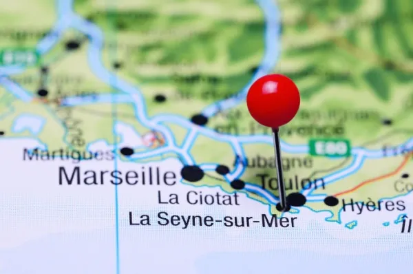 Eine Landkarte der Côte d