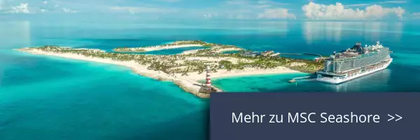 MSC Seashore am Ocean Cay MSC Marine Reserve auf den Bahamas, Karibik