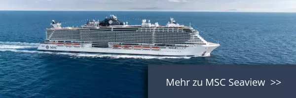MSC Seaview auf hoher See, Seitenansicht