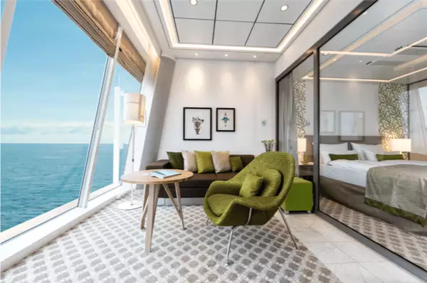 Himmel & Meer Suite auf der Mein Schiff 3 Wohnbereich Himmel & Meer Suite, <i>Mein Schiff 3</i>
