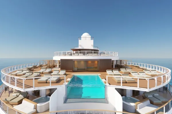 The Haven Sonnendeck Das exklusive Sonnendeck der Norwegian Luna mit Infinity-Pool.