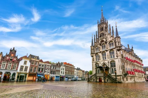 Rathaus Gouda Historisches Rathaus auf dem Marktplatz der Stadt Gouda.