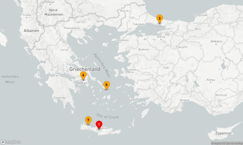 Heraklion - Istanbul - Mykonos - Athen (Piräus) - Souda