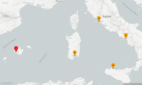 Palma de Mallorca - Rom / Civitavecchia - Salerno - Palermo - Cagliari