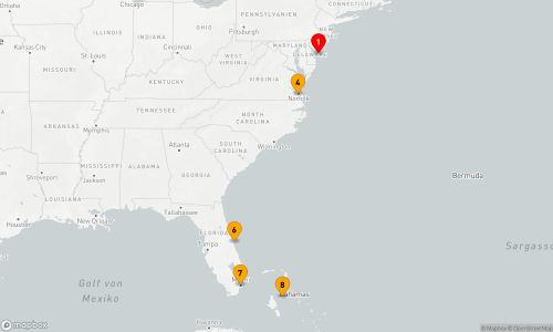 Cape Liberty - Bayonne New Jersey - Norfolk - Port Canaveral - Miami - Nassau