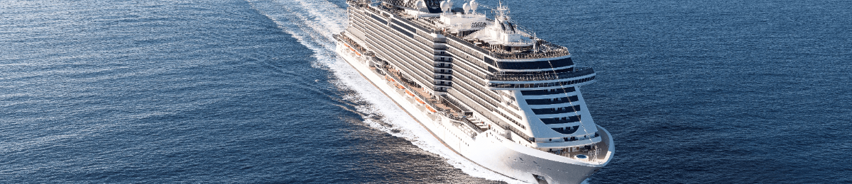 MSC Seaside seitliche Ansicht auf hoher See.