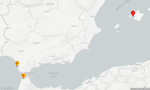 Palma de Mallorca - Cádiz - Tanger