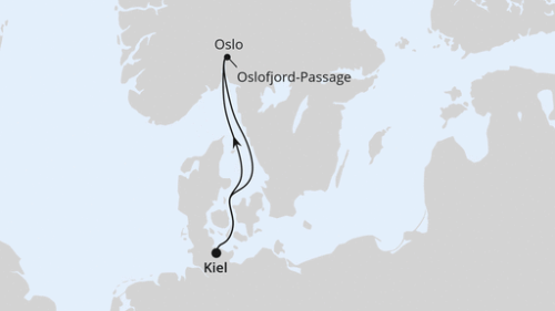 Kurzreise zum Skifestival in Oslo ab Kiel Kiel - Oslo - Oslo - Oslo - Oslofjord-Passage - Kiel
