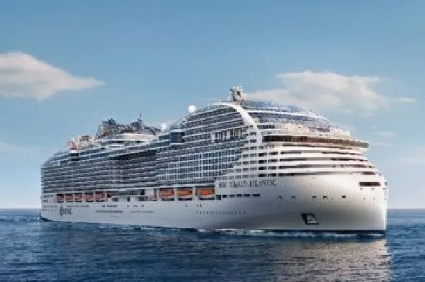 MSC World Atlantic Die MSC World Atlantic auf hoher See.