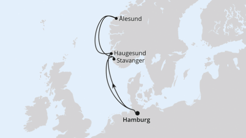 Hamburg - Hamburg - Haugesund - Alesund - Stavanger - Hamburg
