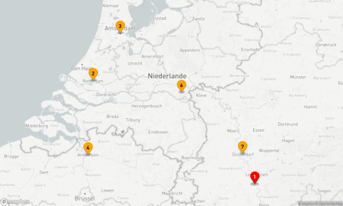 7 Nächte - Rhein Erlebnis Amsterdam & Rotterdam Köln - Rotterdam - Amsterdam - Antwerpen (2 Tage) - Nijmegen - Düsseldorf - Köln