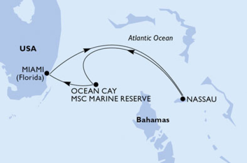 Miami - Nassau - Ocean Cay - MSC Marine Reserve - Miami
