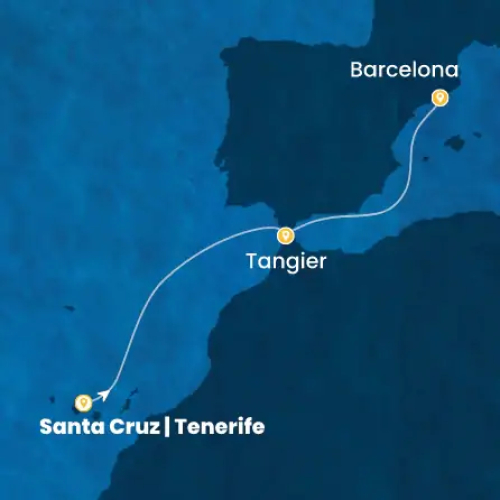 St. Cruz de Tenerife (Spanien) - Tanger - Barcelona (Spanien)