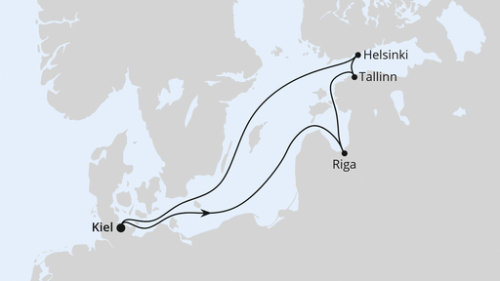 Weihnachtsreise auf der Ostsee ab Kiel 1 Kiel - Riga - Riga - Tallinn - Helsinki - Kiel