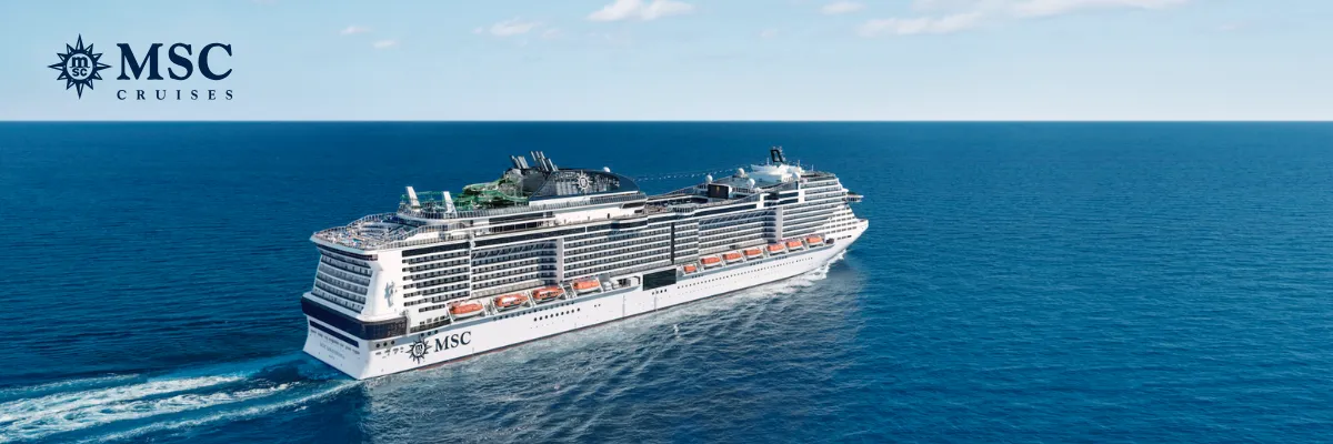 MSC Frühbucher Kreuzfahrt MSC Grandiosa auf Kreuzfahrt im Atlantischen Ozean.