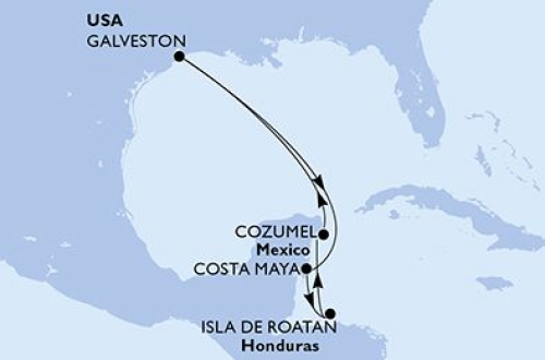 Galveston - Costa Maya - Roatán - Cozumel - Galveston
