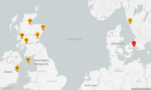 12 Nächte - SCHOTTLAND INTENSIV KREUZFAHRT: EDINBURGH, ABERDEEN & GLASGOW Kopenhagen - Göteborg - Dundee (2 Tage) - Aberdeen - Invergordon - Oban - Glasgow / Greenock - Douglas - Dublin