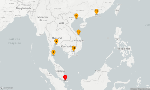 19 Nächte - ASIEN-KOMBINATIONSKREUZFAHRT: BANGKOK, HA LONG-BUCHT & HONGKONG Singapur - Laem Chabang (3 Tage) - Ko Samui - Ho Chi Minh Stadt (3 Tage) - Hue / Da Nang - Vinh Ha Long (2 Tage) - Hongkong (2 Tage)