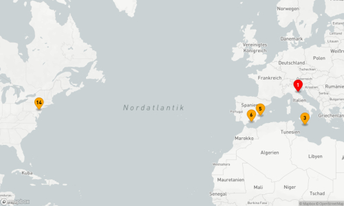 13 Nächte - Mediterrane Atlantiküberquerung Ravenna - Valletta - Alicante - Motril - Philadelphia