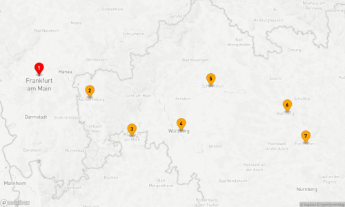 7 Nächte - Kurs Main Erlebnis Frankfurt - Forchheim Frankfurt am Main - Aschaffenburg - Wertheim - Würzburg - Schweinfurt - Bamberg - Forchheim (2 Tage)