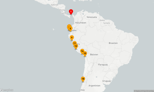18 Nächte - Weihnachten & Silvester entlang der Pazifikküste Panama City (2 Tage) - Manta - Guayaquil (2 Tage) - Puerto López - Salaverry - Callao - Paracas Bay - Matarani - Arica - San Antonio (Santiago) (2 Tage)
