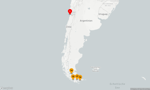 Valparaiso - Chiles südliche Fjordwelt (5 Tage) - Punta Arenas - Garibaldi Gletscher - Beagle Kanal - Ushuaia