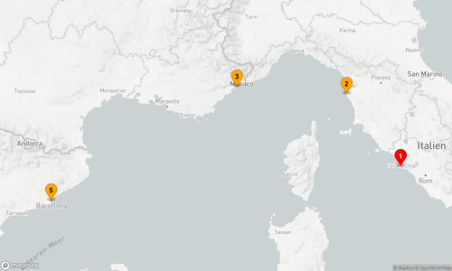 4 Nächte - Mediterrane Entdeckungsreise Civitavecchia (Rom) - Florenz/Livorno - Nizza (Villefranche) - Barcelona
