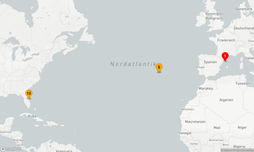 Barcelona - Ponta Delgada - Port Canaveral